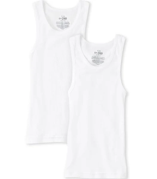 Boys Tank Top 2-Pack - White