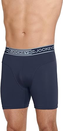 Jockey Men's Sport Cooling Mesh Performance 6 inch Boxer Brief, Size: Large, Blue