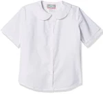 Classroom Uniforms Girls Short Sleeve Peter Pan Blouse - White (L)