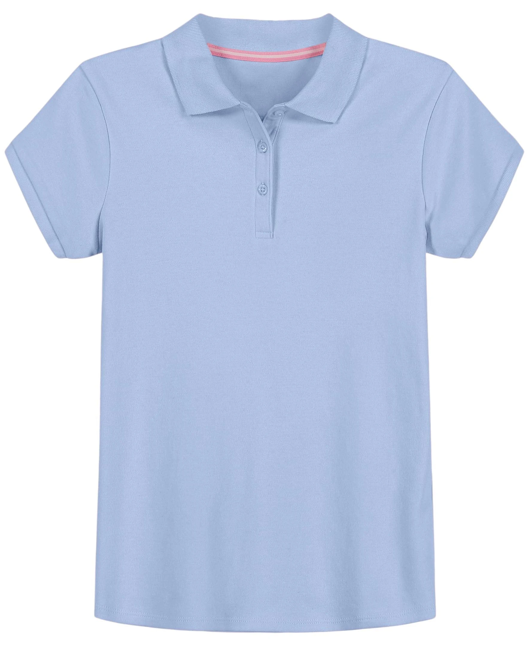 Izod Girls' Short Sleeve Polo White 5