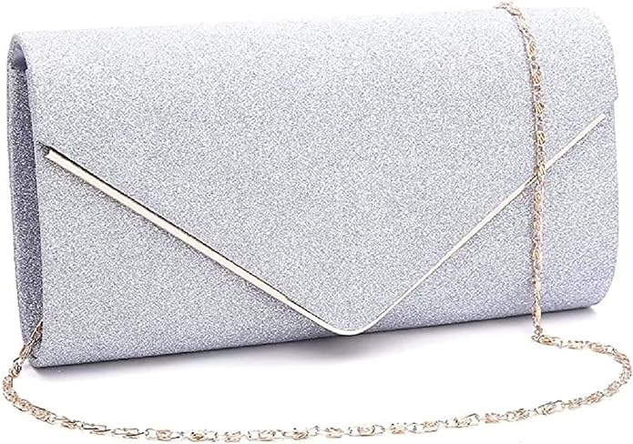 BBjinronjy Clutch Purse Evening Bag for Women Prom Glitter Sparkling Handbag With Detachable Chain for Wedding and Party