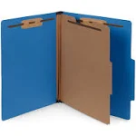 10 Dark Blue Classification Folders - 1 Divider - 2 Inch Tyvek Expansions -