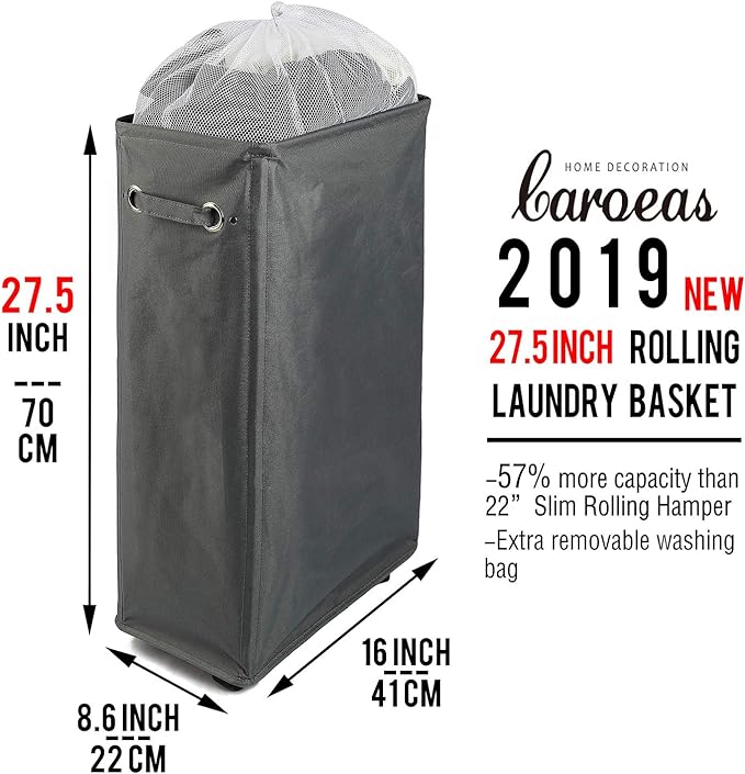 Caroeas Rolling Laundry Hamper