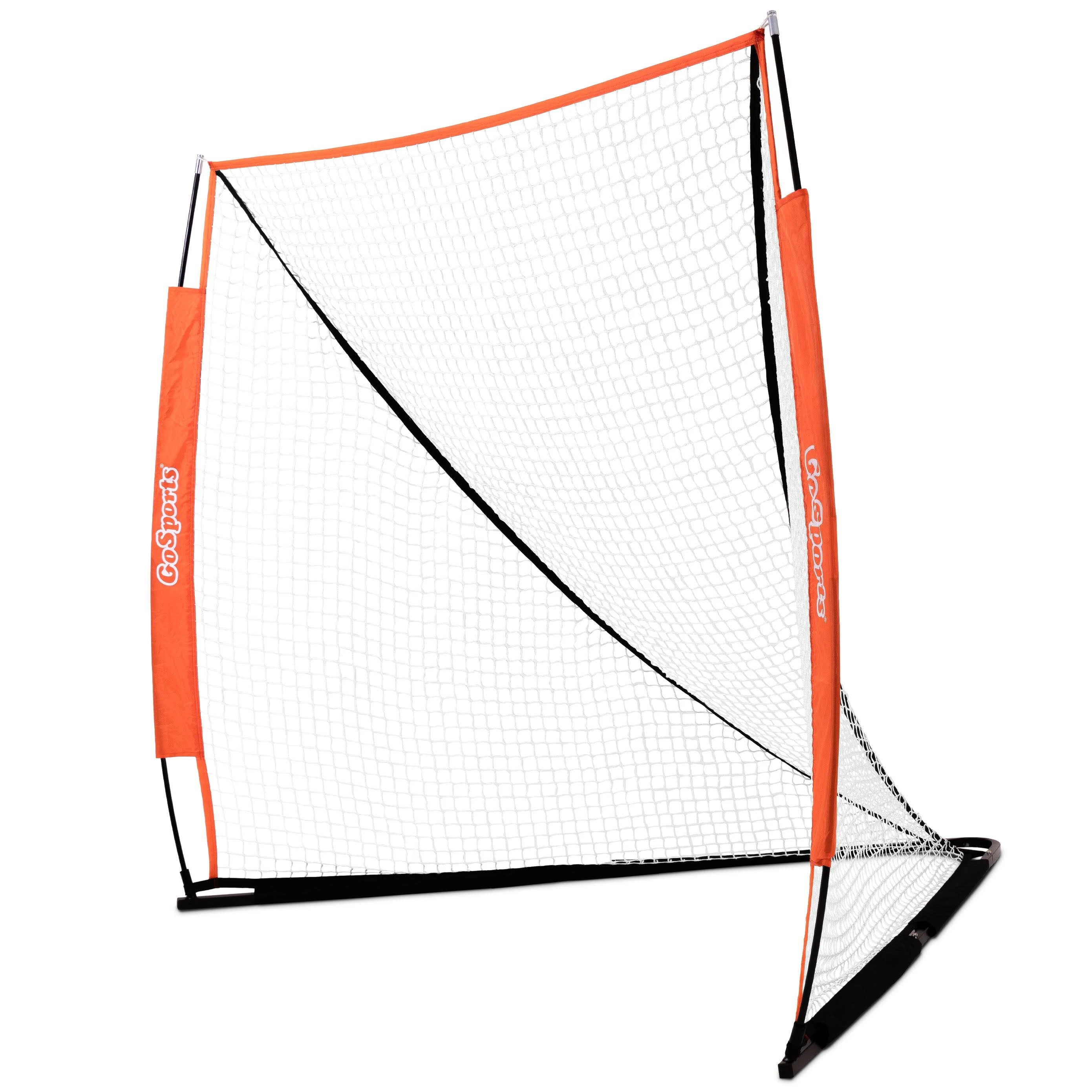 GoSports Regulation Size 6 ft x 6 ft Portable Lacrosse Net - Bow Style Frame with Carrying Case