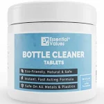 Essential Values Water Bottle Cleaning Tablets & Reservoir Bladder Cleaner Tabs (24 Tablets) | Remove Stains & Odors. Compatible with Hydration