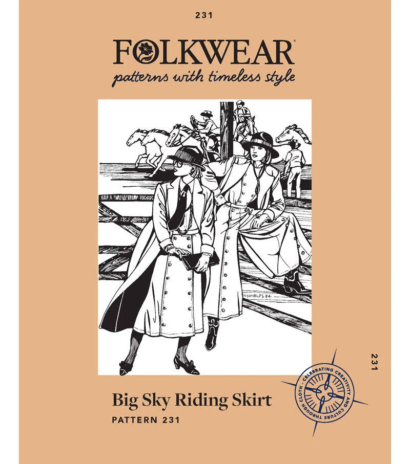 Folkwear 1800's Big Sky Riding Skirt #231