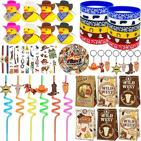 122Pcs Cowboy Party Favors Multi-Item Party Favor Packs Western Party Favors Rodeo Party Favors Western Party Decorations Cowboy Party Decorations Rodeo Party Decorations Western Party Supplies