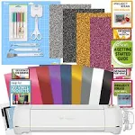 Cricut Explore Air 2 with Everyday Iron-On Samplers, Vinyl Rolls, Essential Tool Set and Portable Trimmer Bundle - Neutral Cutting Machine Materials Set, DIY Home Decor and Apparel, Beginner Craft Kit