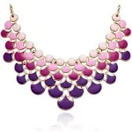 Jane Stone Fashion Statement Collar Necklace Vintage Openwork Bib Costume Jew...