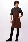 Chef Works Unisex Dorset Bib Apron, Golden Brown, One Size