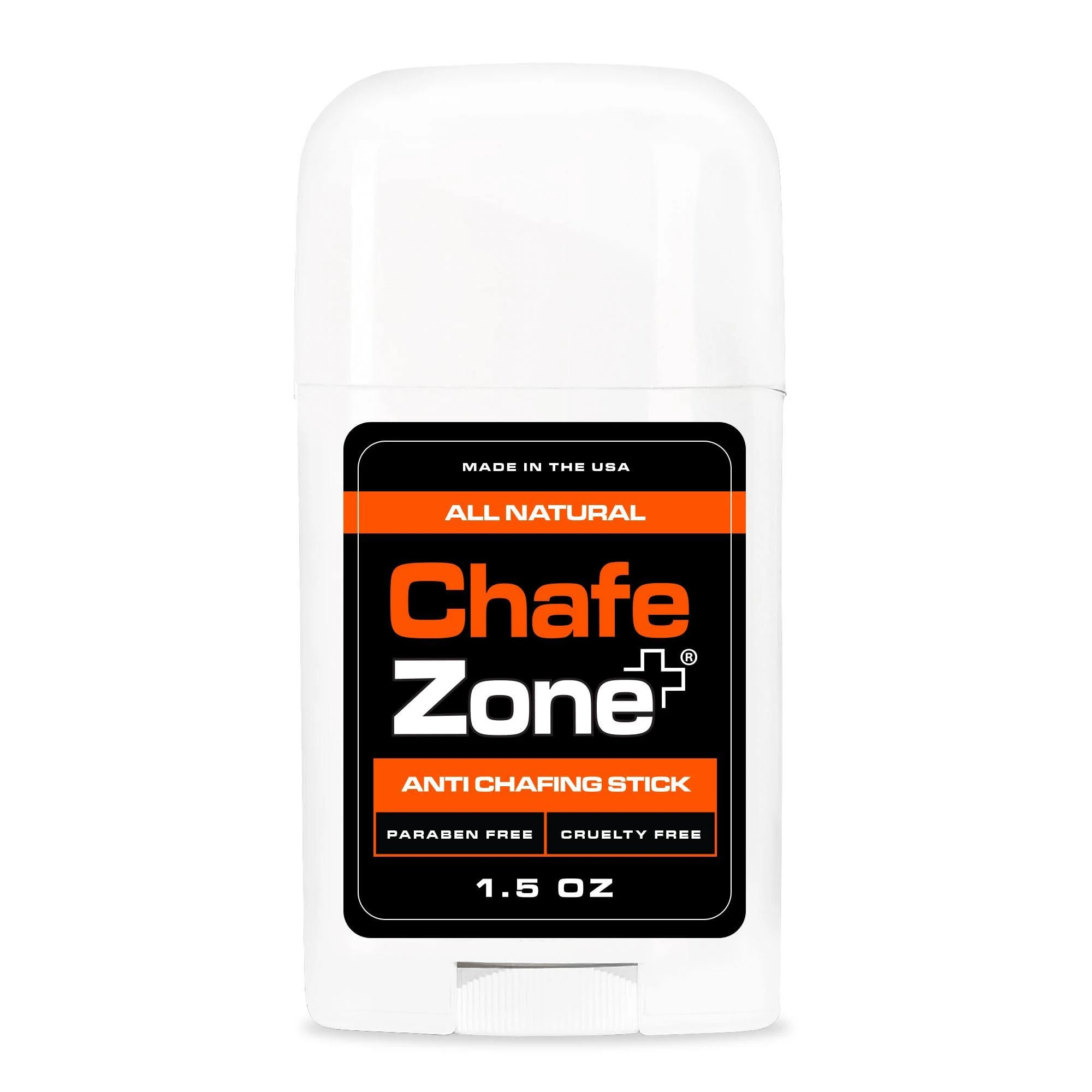 Chafe Zone Chafing Stick - 100% Natural Thigh Chafing Prevention Using Chub Rub Stick - Minimize Rubbing and Irritation with Anti Chafe Stick - Friction Defense Stick for Comfort & Relief - 1.5 Ounce