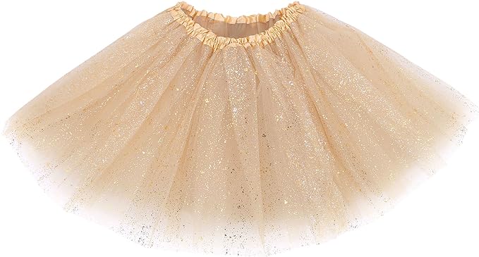 Simplicity Women's Classic Elastic 3 Layered Tulle Tutu Skirt