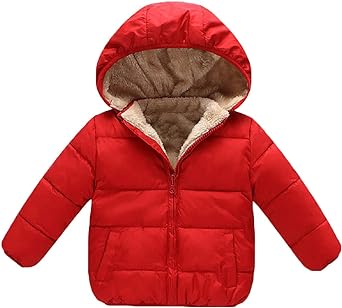 Goodkids Baby Girls Boys' Winter Fleece Jackets with Hooded Toddler Cotton Dress ...