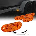 8pc 2.5&#034; Amber LED Side Marker Light for Trailers DOT FMVSS 108 SAE P2