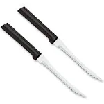 Rada Mfg Cutlery Tomato Slicer Knife with Black Handle 2 Pack