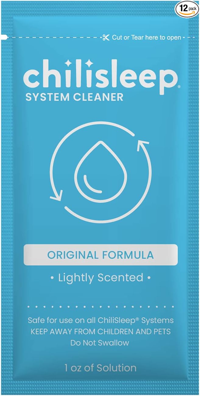 Chili Sleep System Cleaner – For Regular Maintenance and Deep Cleaning of the chiliPAD and OOLER Systems – 1 Ounce of Cleaning Solution (12 Pack)