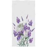 Wamika Lavender and Peony Bouquet Hand Towels Purple 30x15in, 