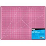 18&#034; x 24&#034; PINK/BLUE Self Healing 5-Ply Double Sided Durable Cutting Mat