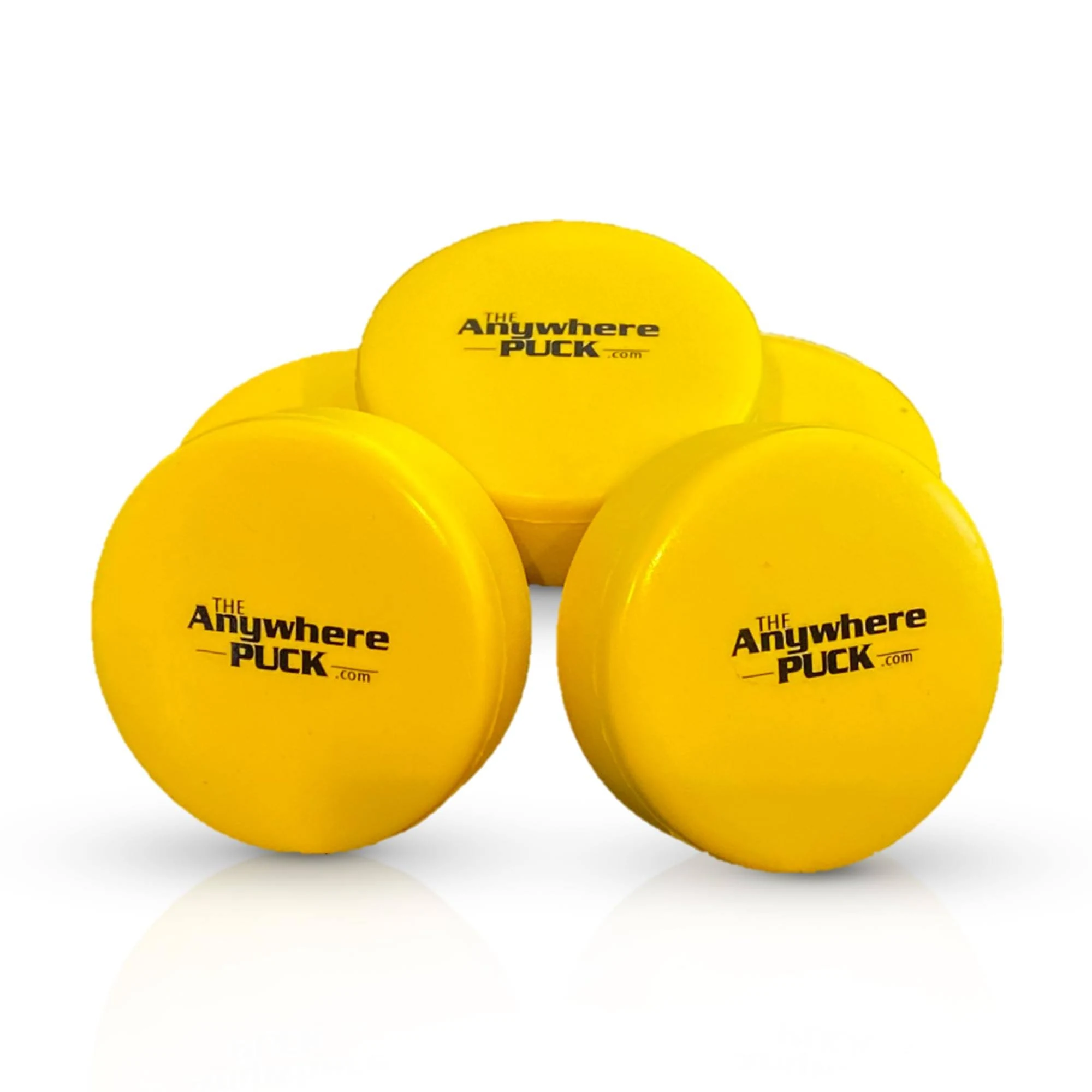 Nature Bound The Anywhere Puck Foam Hockey Training Puck (6 Pack with Drawstring Storage Bag), for Children and Adults, Indoor and Outdoor Use