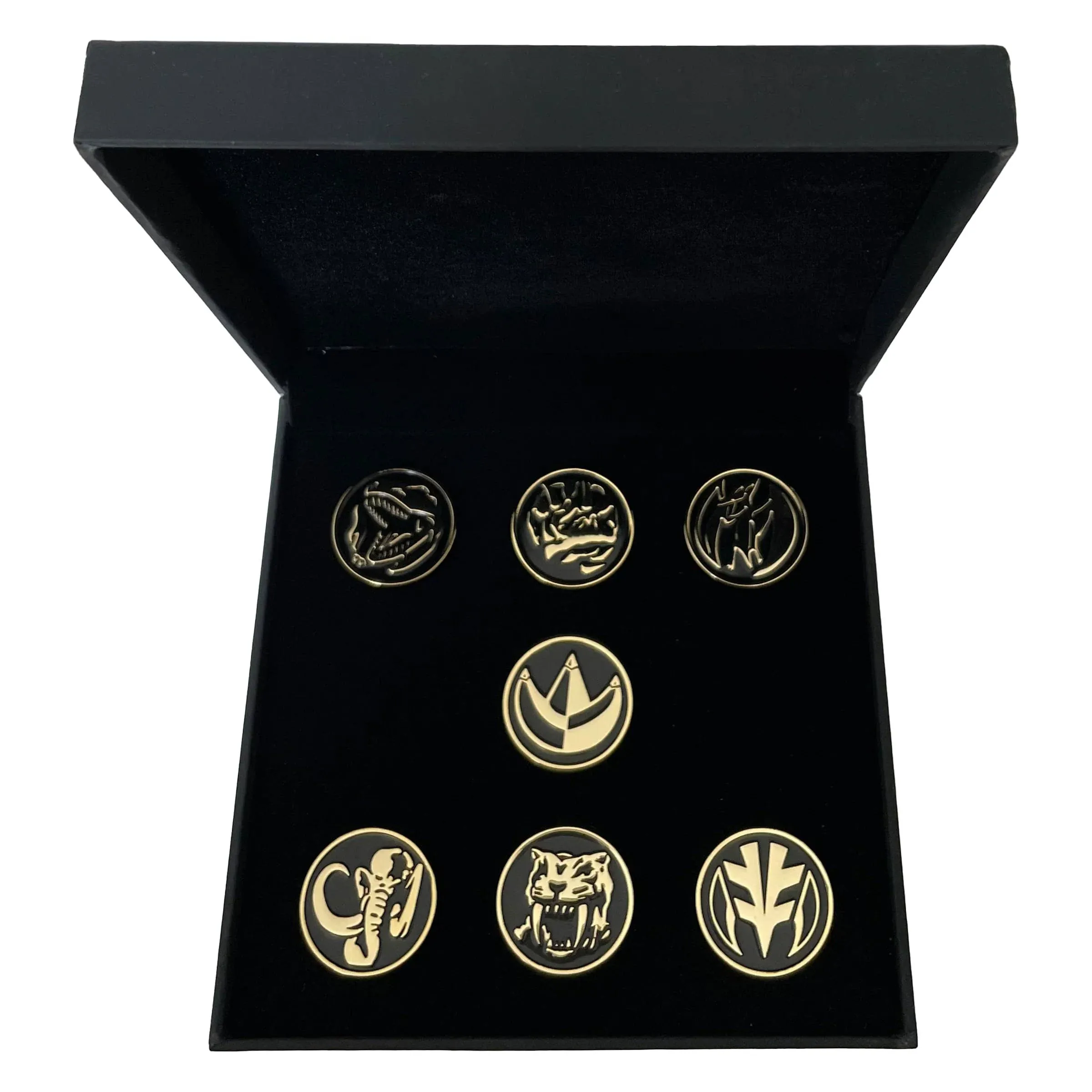 Mighty Morphin Power Rangers Power Coins 24K Gold-Plated Pin Box Set