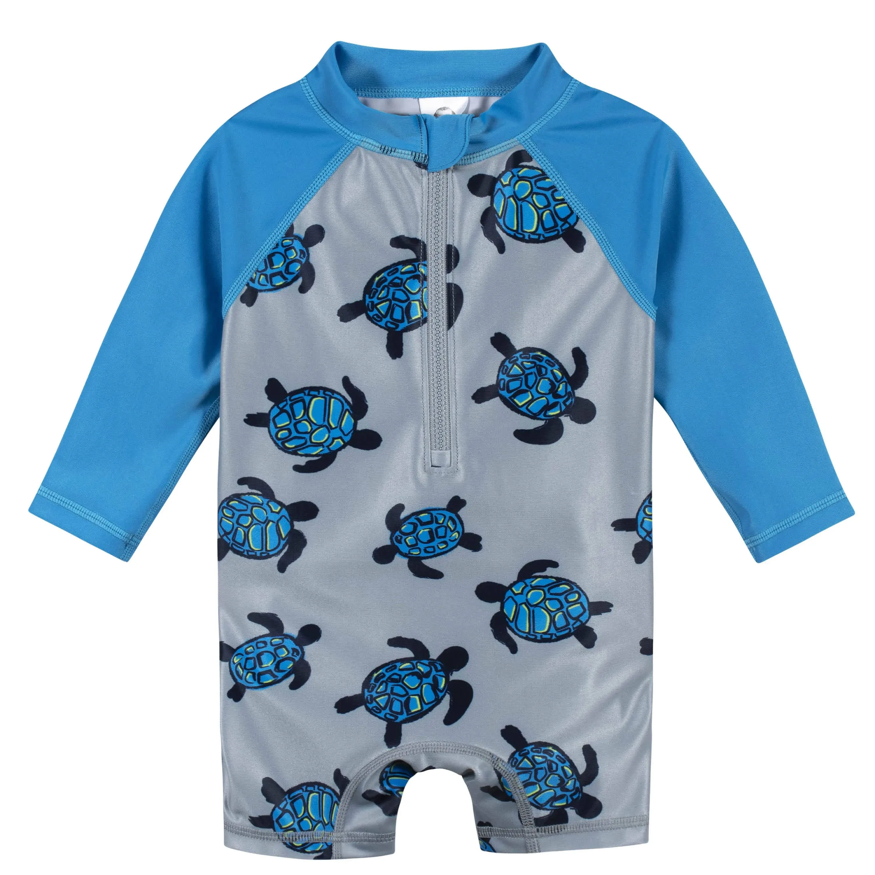 Gerber Baby Boys Toddler Long Sleeve One Piece Sun Protection Rashguard Swimsuit