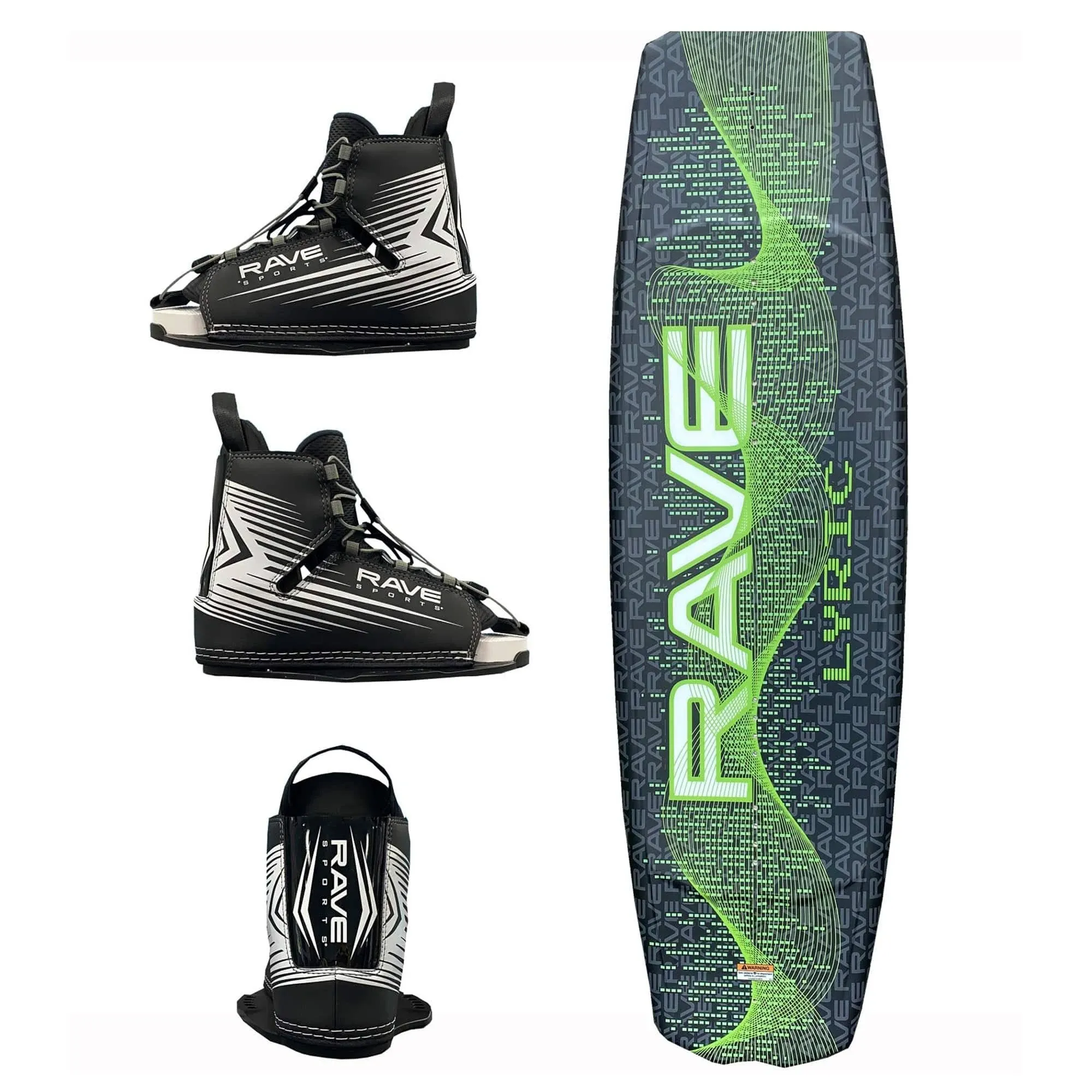 Rave Sports Lyric Premier Wakeboard With Bindings Package - Red