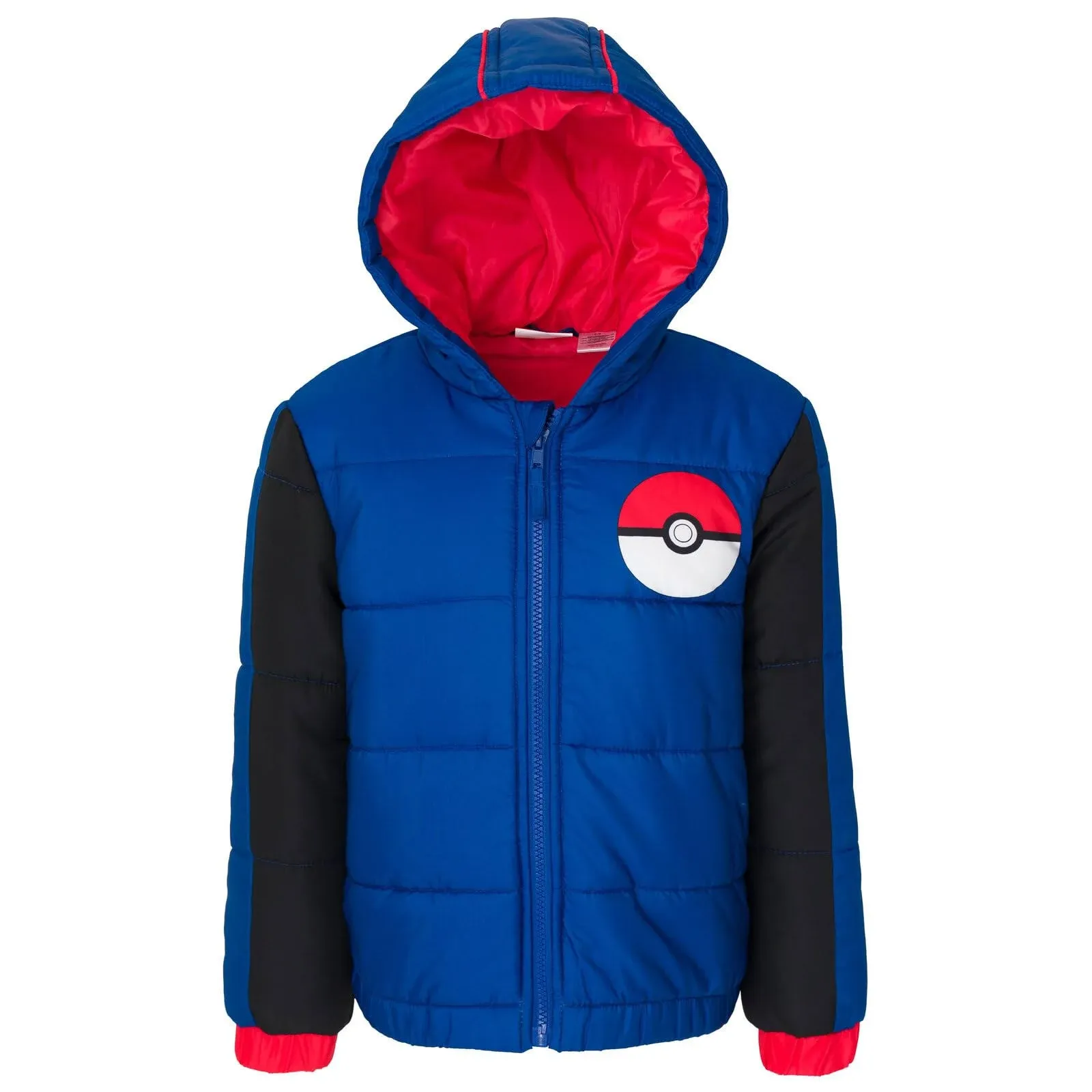 Pokemon Pikachu Zip Up Winter Coat Puffer Jacket