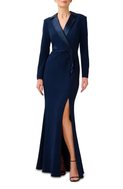 Adrianna Papell Tuxedo Gown - Midnight - Size 16