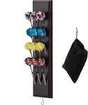 Viper Dart Caddy Solid Wood Wall Mounted Dart Holder/Stand with Accessory Storage Bag, Displays 4 Sets of Steel/Soft Tip Darts, Compatible with All Sisal & Electronic Dartboards, Surrounds & Cabinets