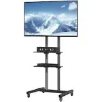 VEVOR Mobile TV Stand Mobile TV Cart for 32"-70" TVs with Wheels & A Tray