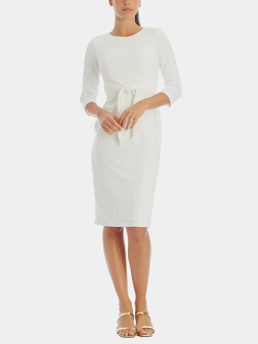 Adrianna Papell Womens Crepe Knee-Length Sheath Dress