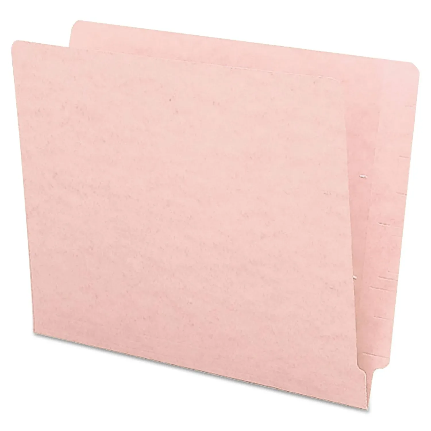 Smead® Reinforced End Tab Colored Folders, Straight Tab, Letter Size, Pink, 100/Box - M-608321-4235 - Box of 1