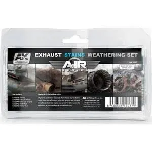 AK Interactive Air Series Exhaust Stain Weathering Set