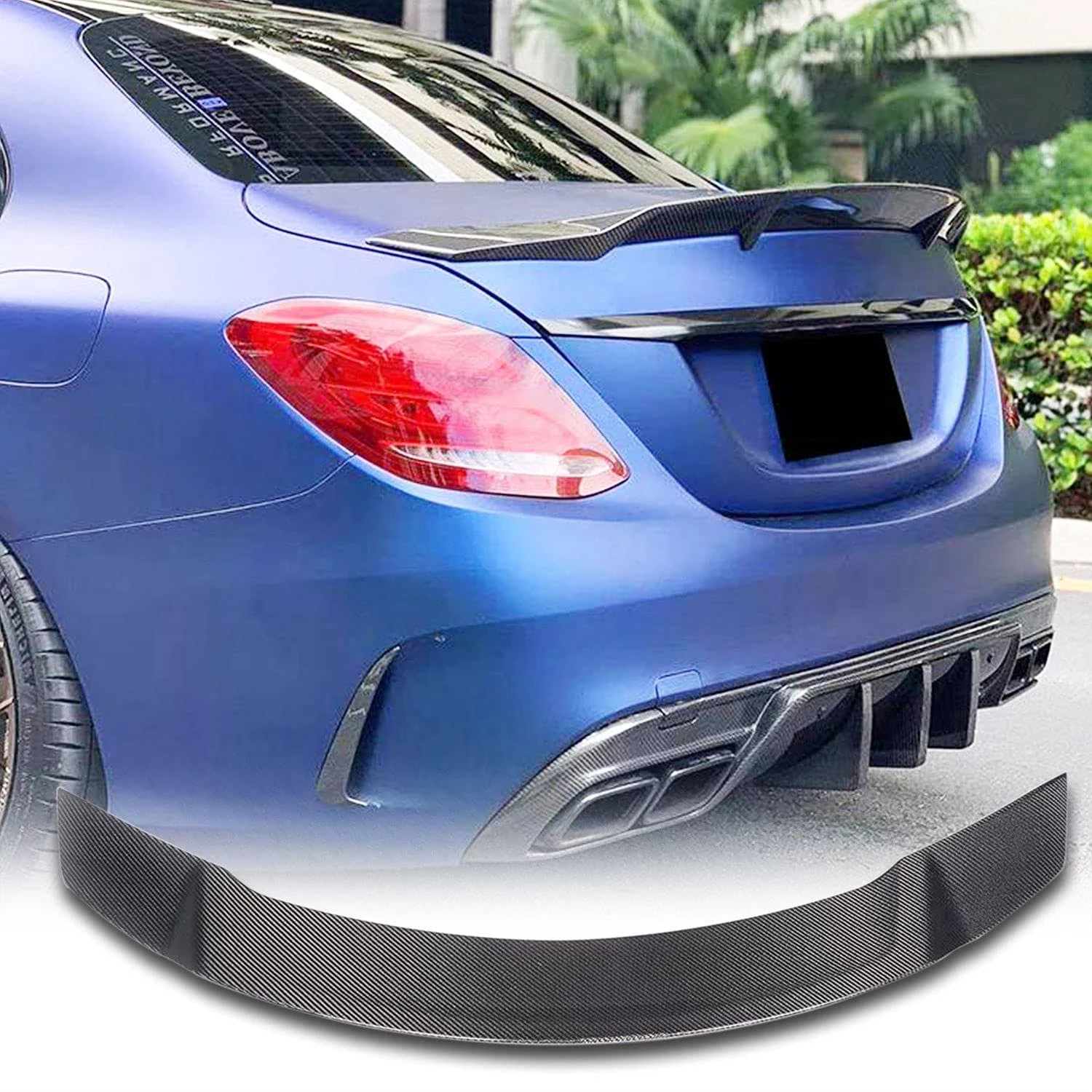 MCARCAR Carbon Fiber Trunk Spoiler for Mercedes Benz C Class W205 C180 C200 C250 C