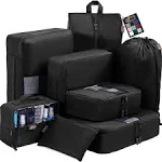 Gorilla Grip 8 Set Packing Cubes, Travel Essentials for Suitcases, Breathable Mesh Organizer Bags for Clothes Toiletries Shoes and Laundry, Luggage