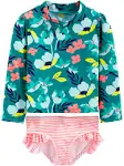 Simple Joys by Carter's Girls' Toddler 2-Piece Rashguard Set