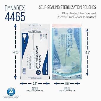 Dynarex - Sterilization Pouches 5.25" x 7.5"