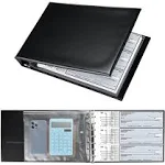 7 Ring Business Check Book Binder 600 Checks Capacity for 9 X 13 Sheets PU L