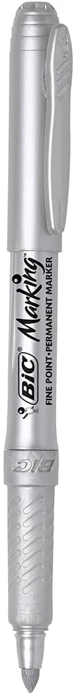 BIC Intensity Permanent Marker, Fine Bullet Tip, Assorted Metallic Colors, 8/Pack