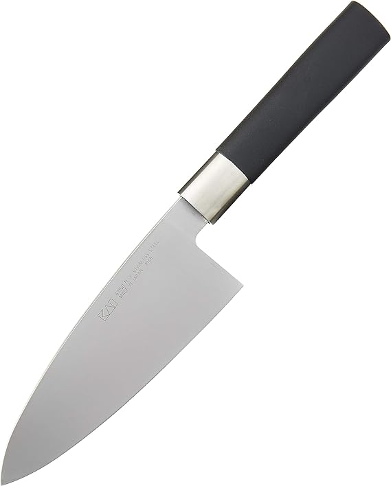 Kai Wasabi Deba Knife 6&#034;, Traditional Japanese Knife For Fish And Poultry