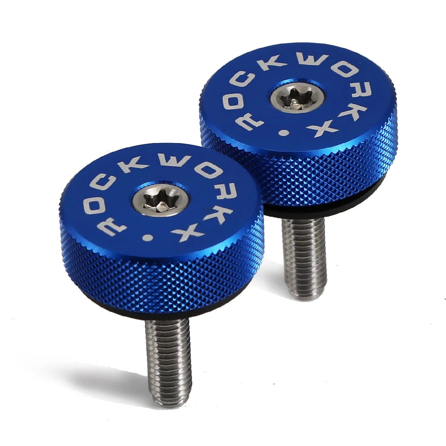 Bronco 6G Billet Aluminum Hardtop Fastener/Thumb Screw, Torx T40 Head Compatible with Ford Bronco 6G-Door 4 Door (2 Pack). (Blue)