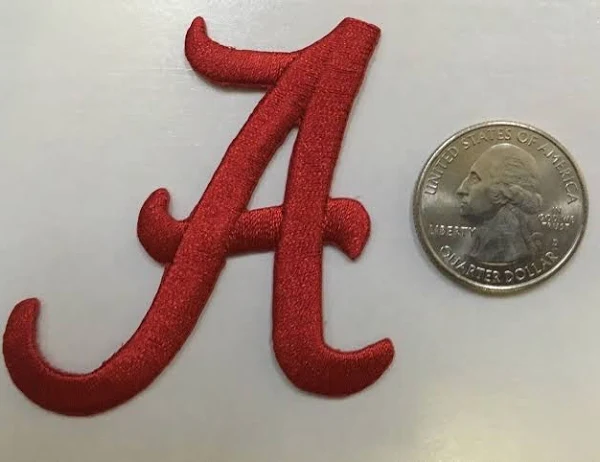 Alabama Patch Crimson Tide A Patch Alabama A Iron on 2.25'' Tall Alabama Patch