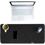 Felt Desk Pad Office Desk Gray Mouse Pad Desk Protector Mat Gaming Mouse 32*12