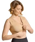 Tommie Copper Shoulder Support Comfort Bra w/Front Zipper, Size X-Large, Nude