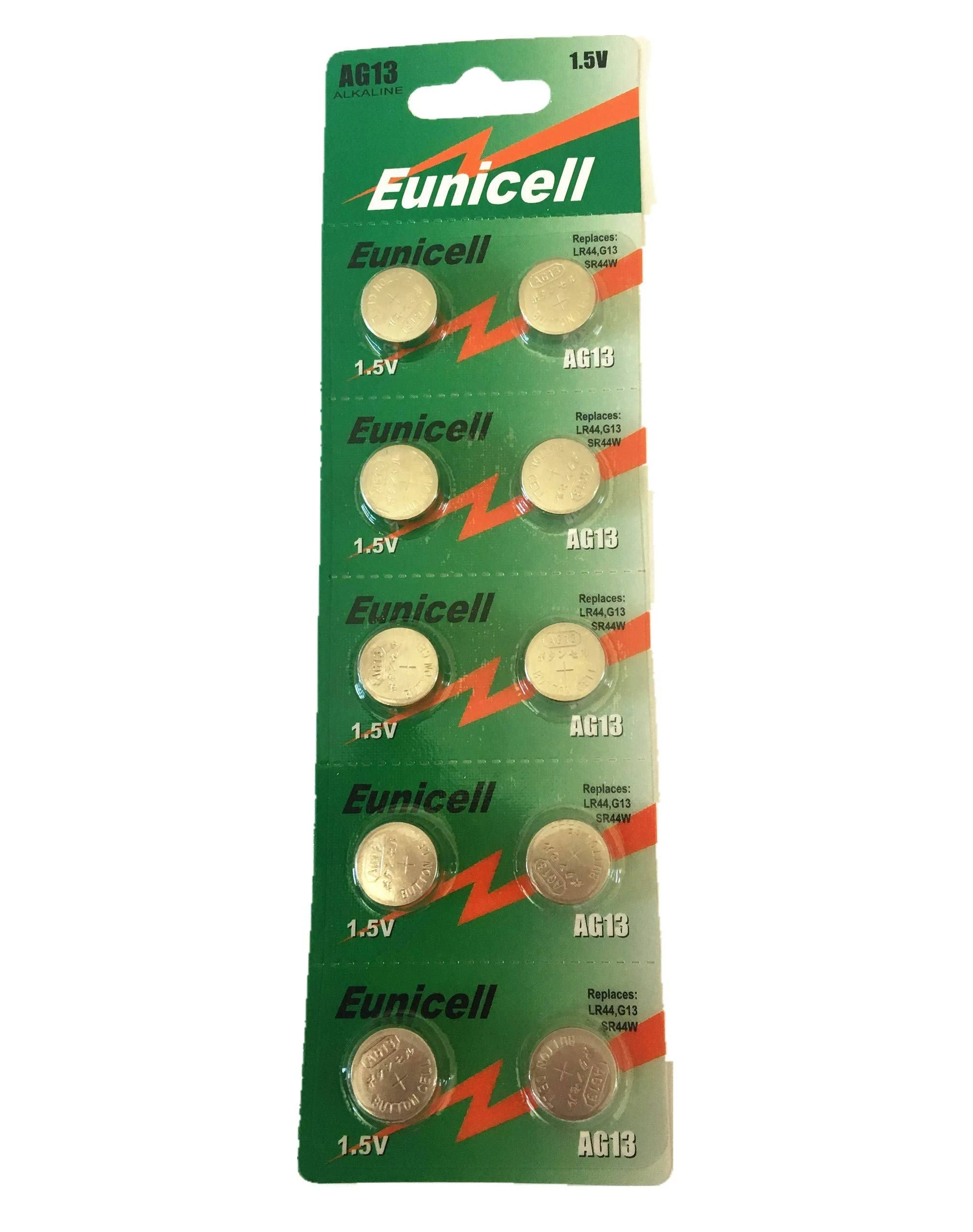 50 x AG13/LR44/A76 Alkaline button cell battery
