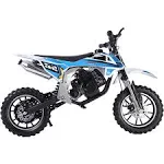 MotoTec Warrior 52cc 2 Stroke Kids Gas Dirt Bike - Blue