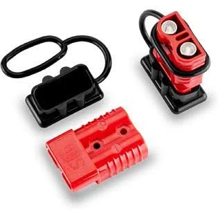 Mofun 2-4 Gauge Battery Quick Connect Disconnect Electrical Plug Kit 175 Amps Wire Harness Plug for Winch Trailer, 2 Pack, Red