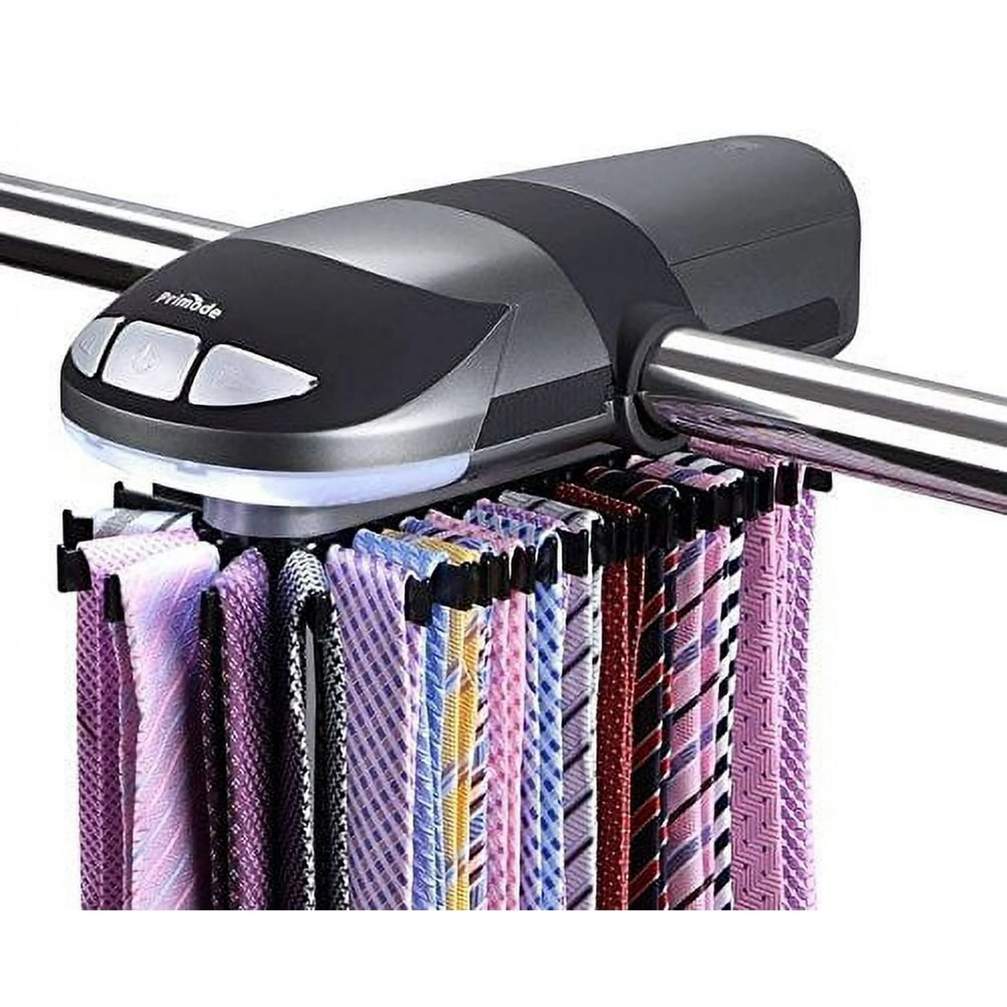 Motorized Tie Rack Stores Up To 50 Ties“ Closet Organizer Holds &amp; Displays Up To