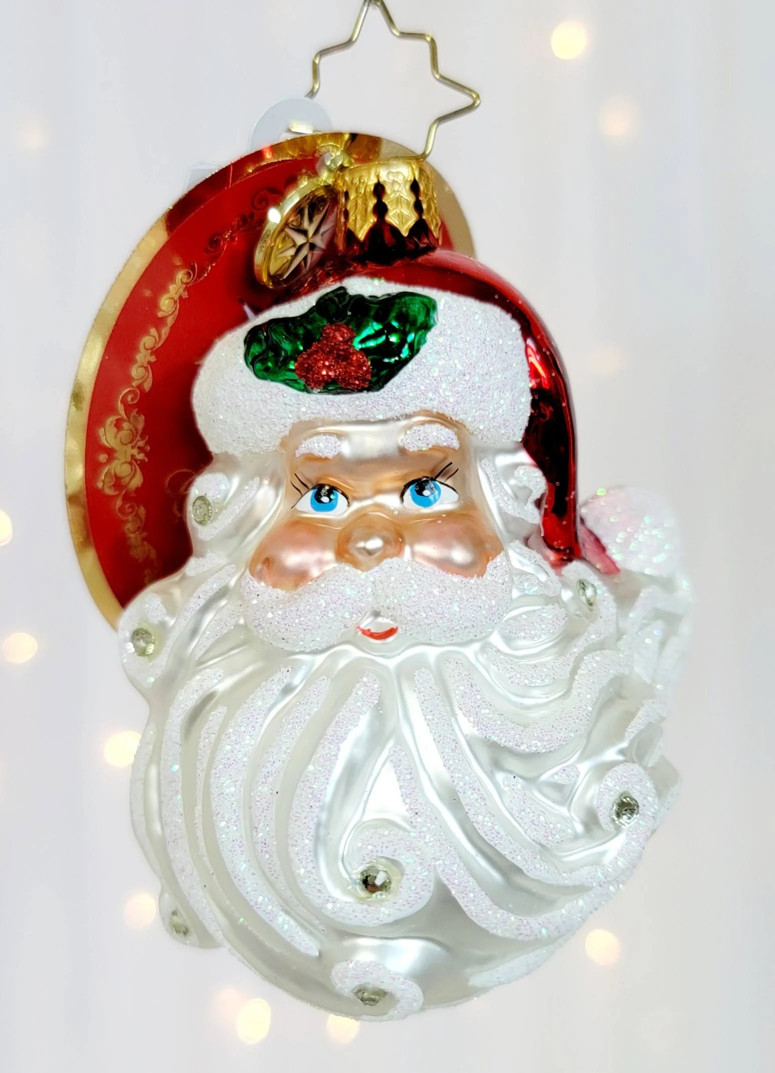 Christopher Radko Jolly with A Dash of Holly Gem Ornament