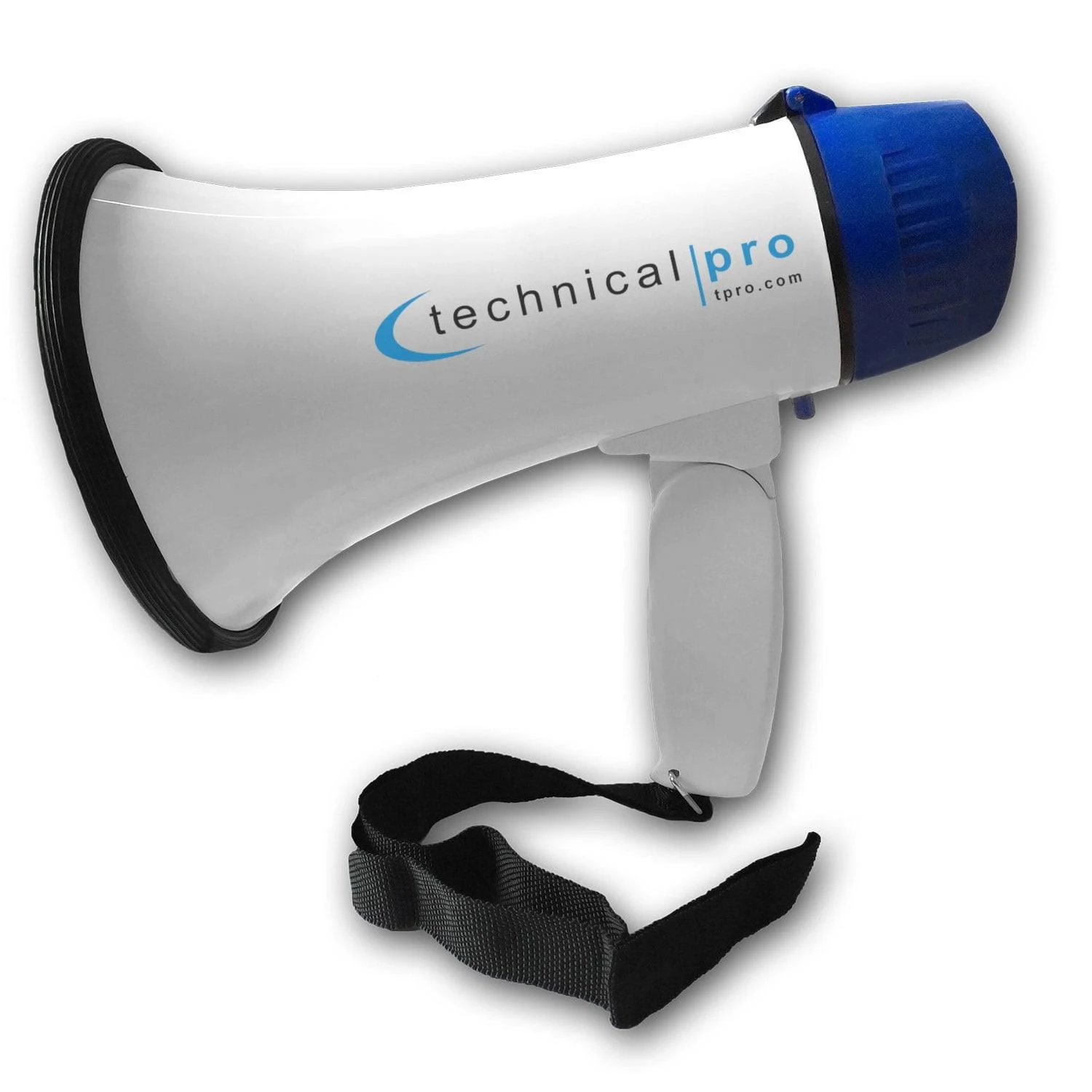 Technical Pro 20W Portable Megaphone Bullhorn White Blue 300M Range Siren